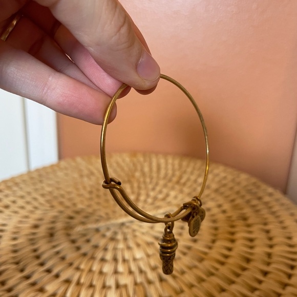 Alex & Ani Ice Cream Expandable Gold Bangle - Picture 3 of 4